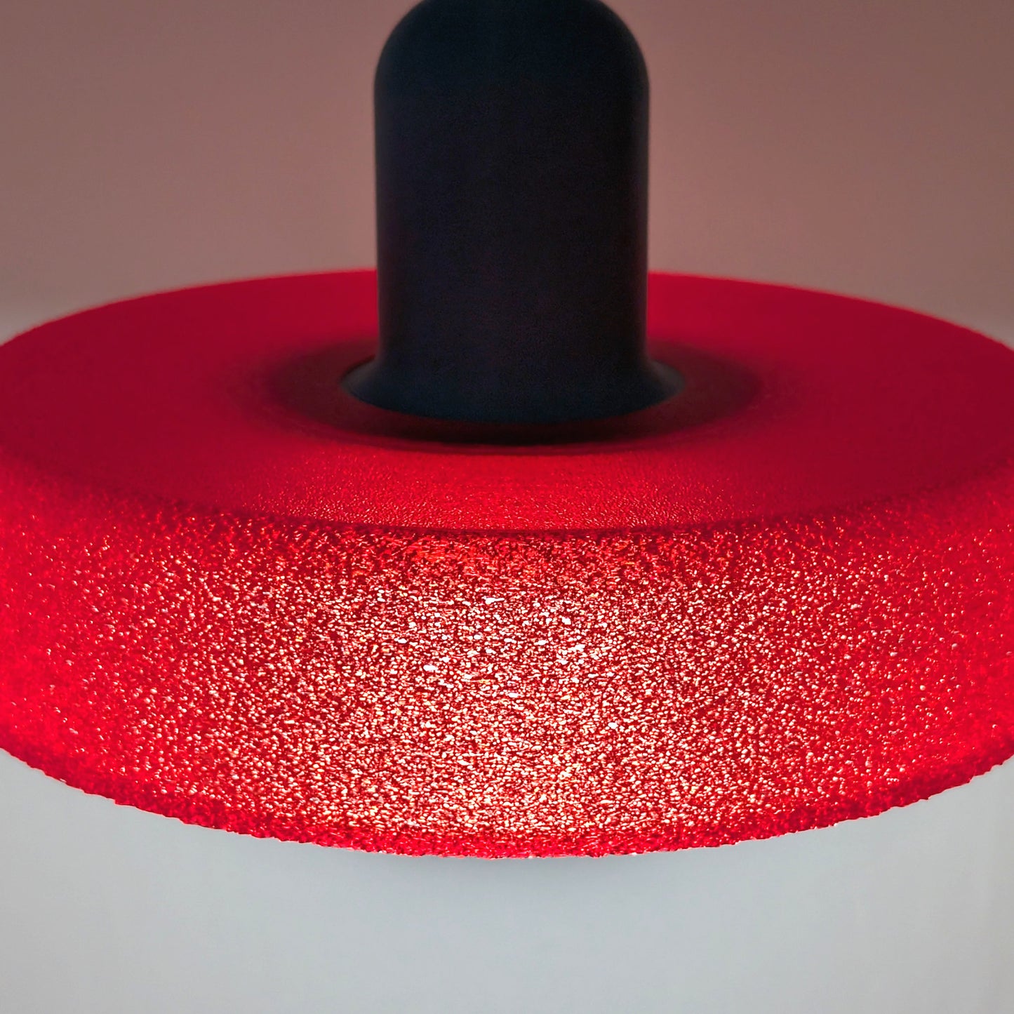 Saucer Pendant in Cherry Red