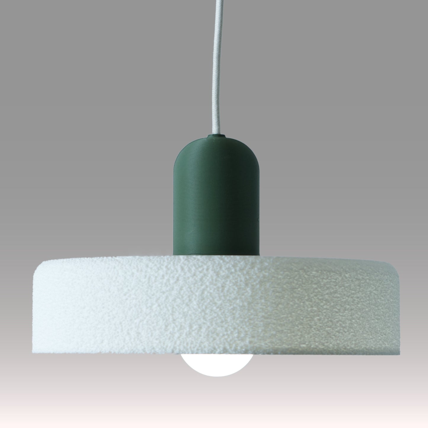 Saucer Pendant in Powder White