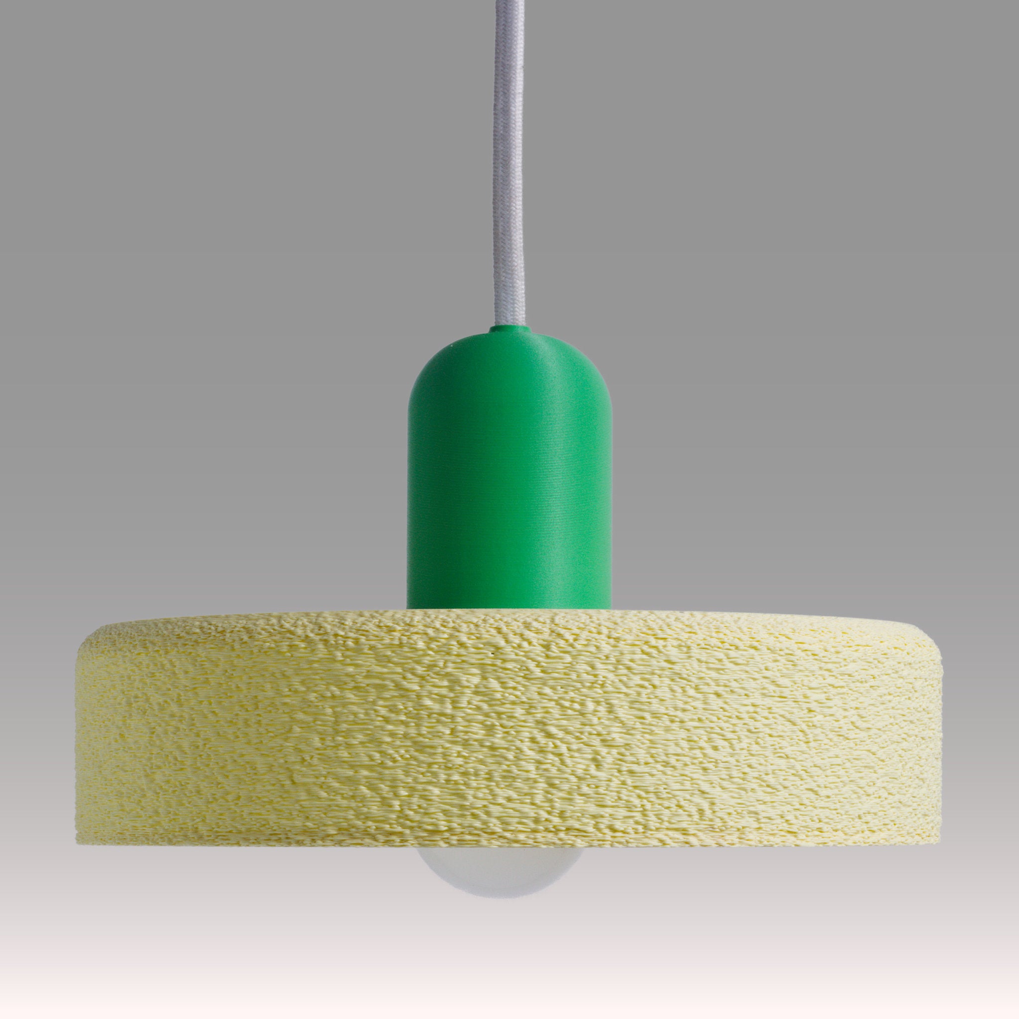 Saucer Pendant in Almond Yellow