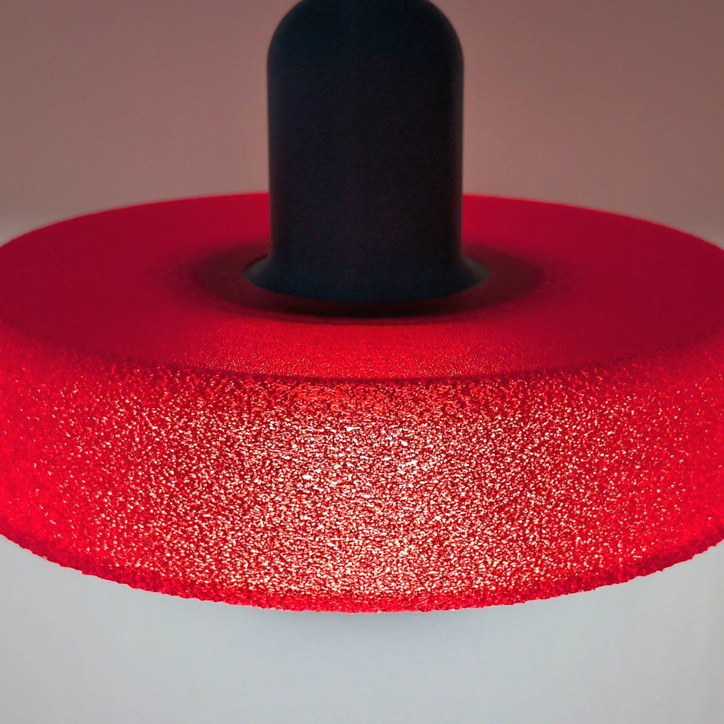 Saucer Pendant in Cherry Red