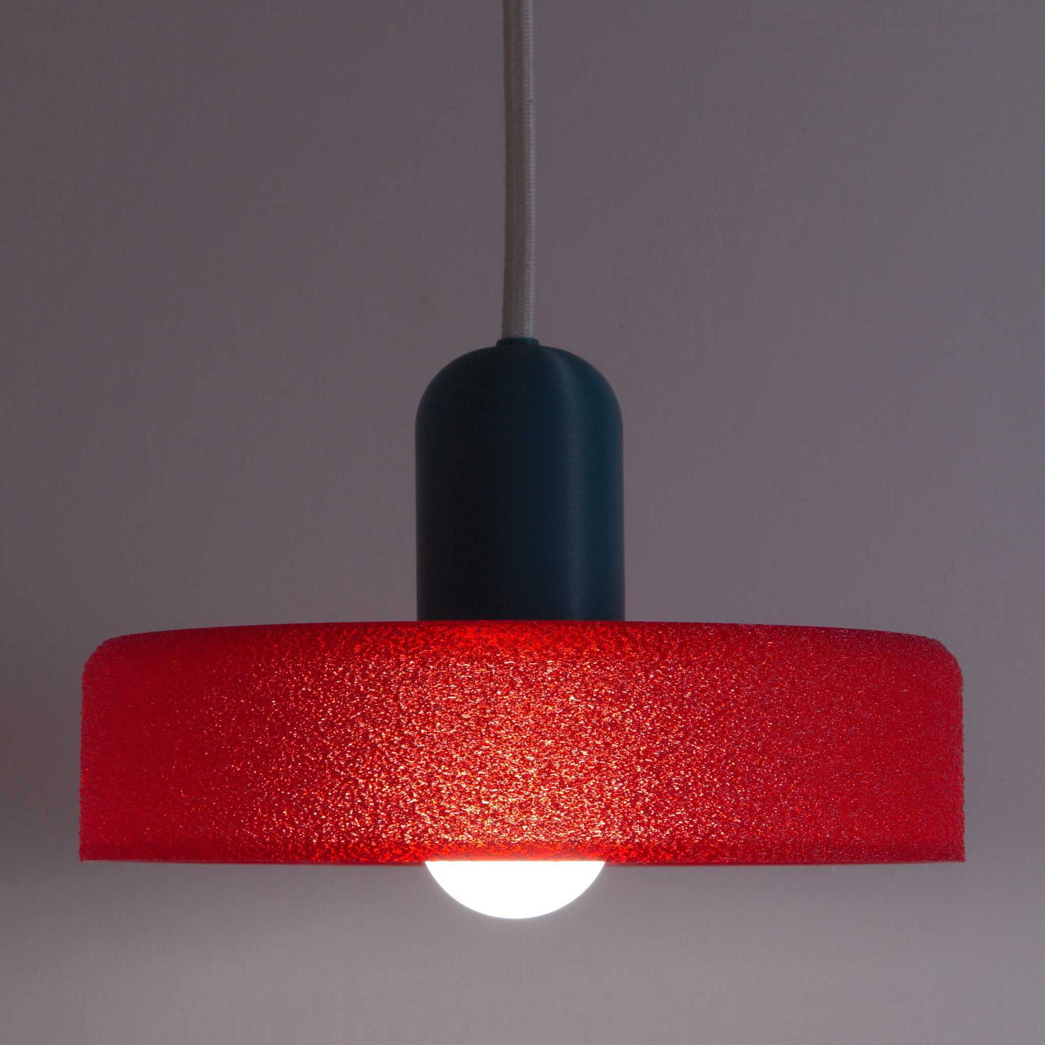 Saucer Pendant in Cherry Red