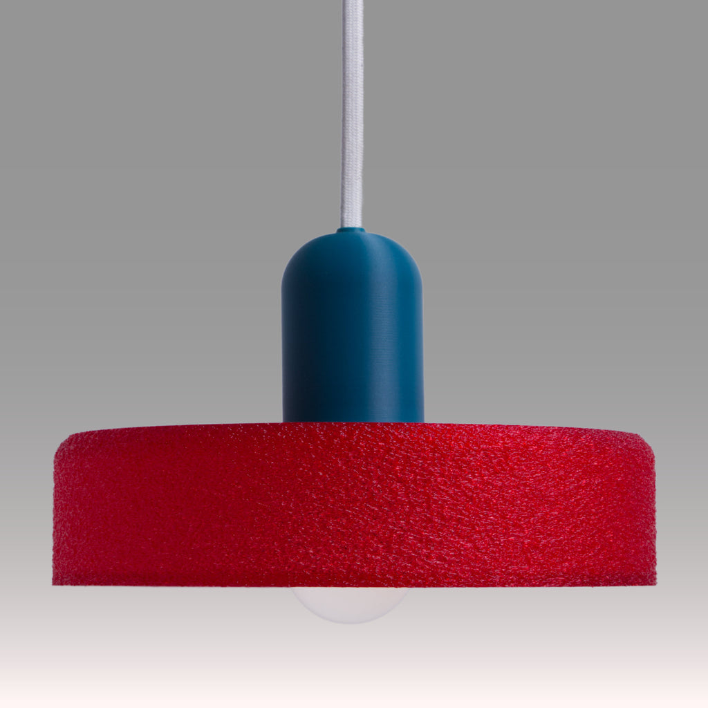 Saucer Pendant in Cherry Red