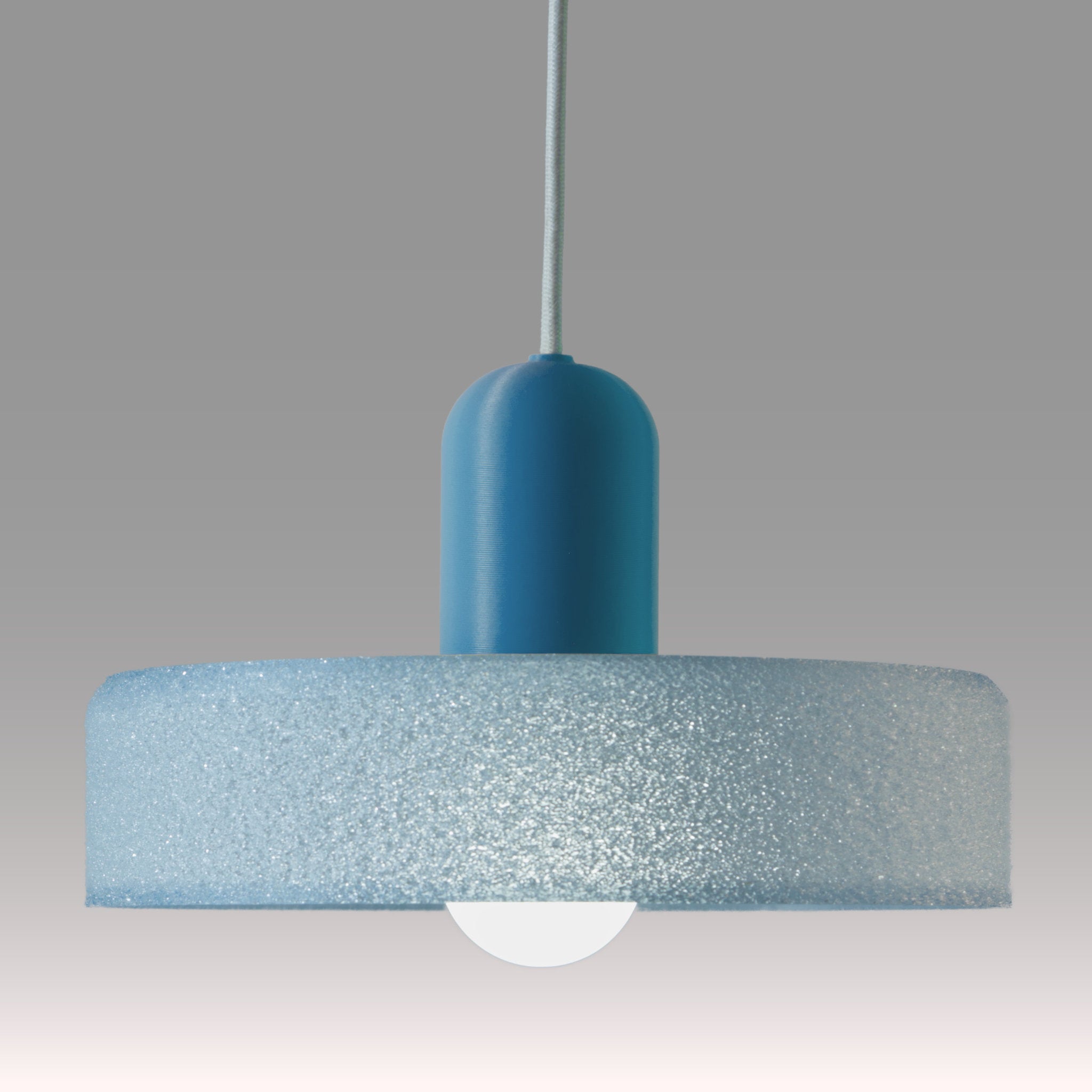 Saucer Pendant in China Blue