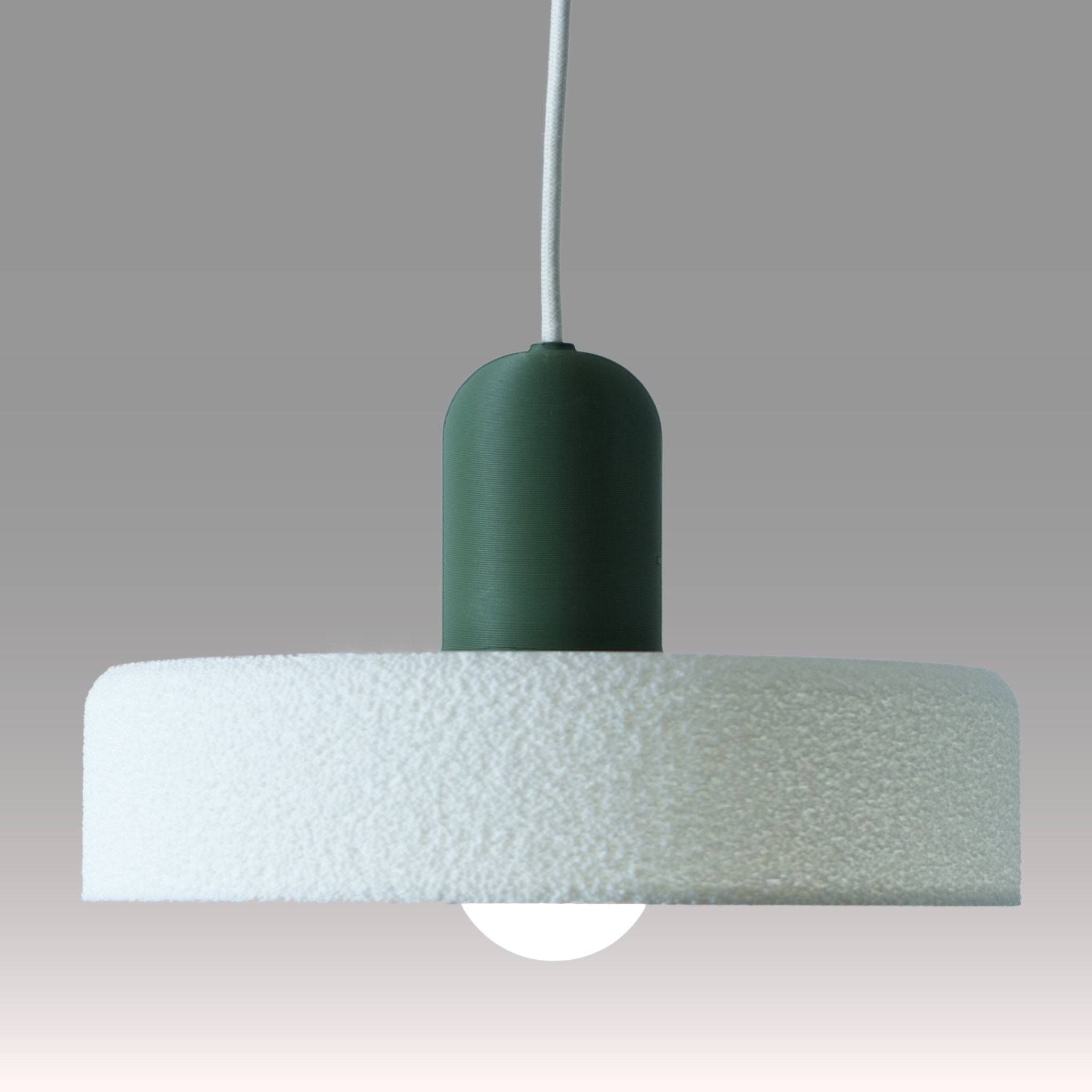 Saucer Pendant in Powder White